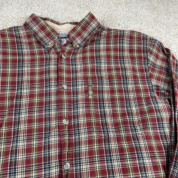 Columbia fall autumn red casual button down shirt - Picture 2 of 5